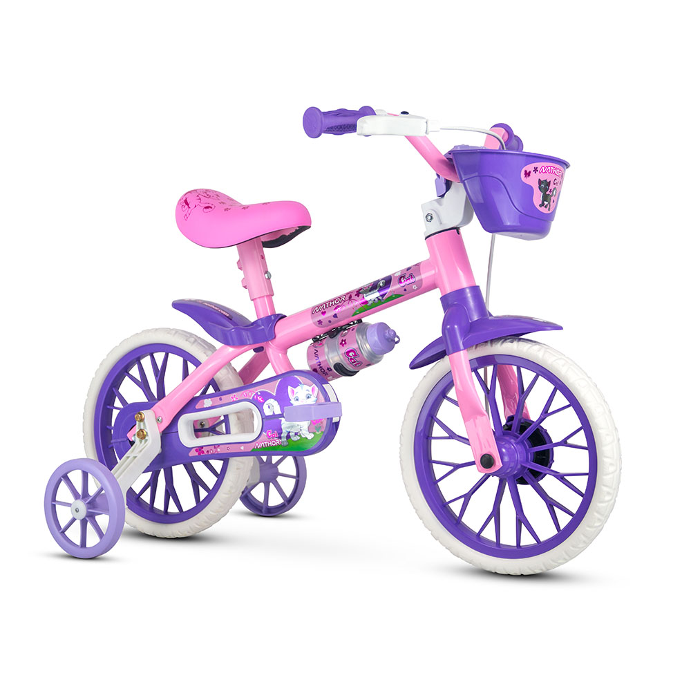 Bicicleta infantil aro 12 cat com selim em pu