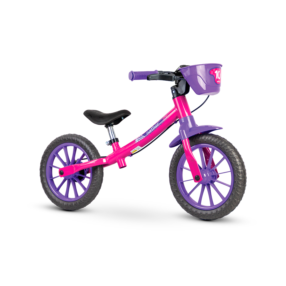 Bicicleta infantil balance bike nathor feminina