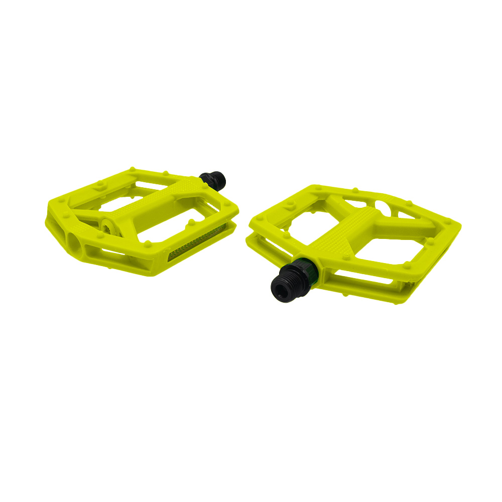 Pedal rider 1/2 plataforma nylon amarelo com bucha du