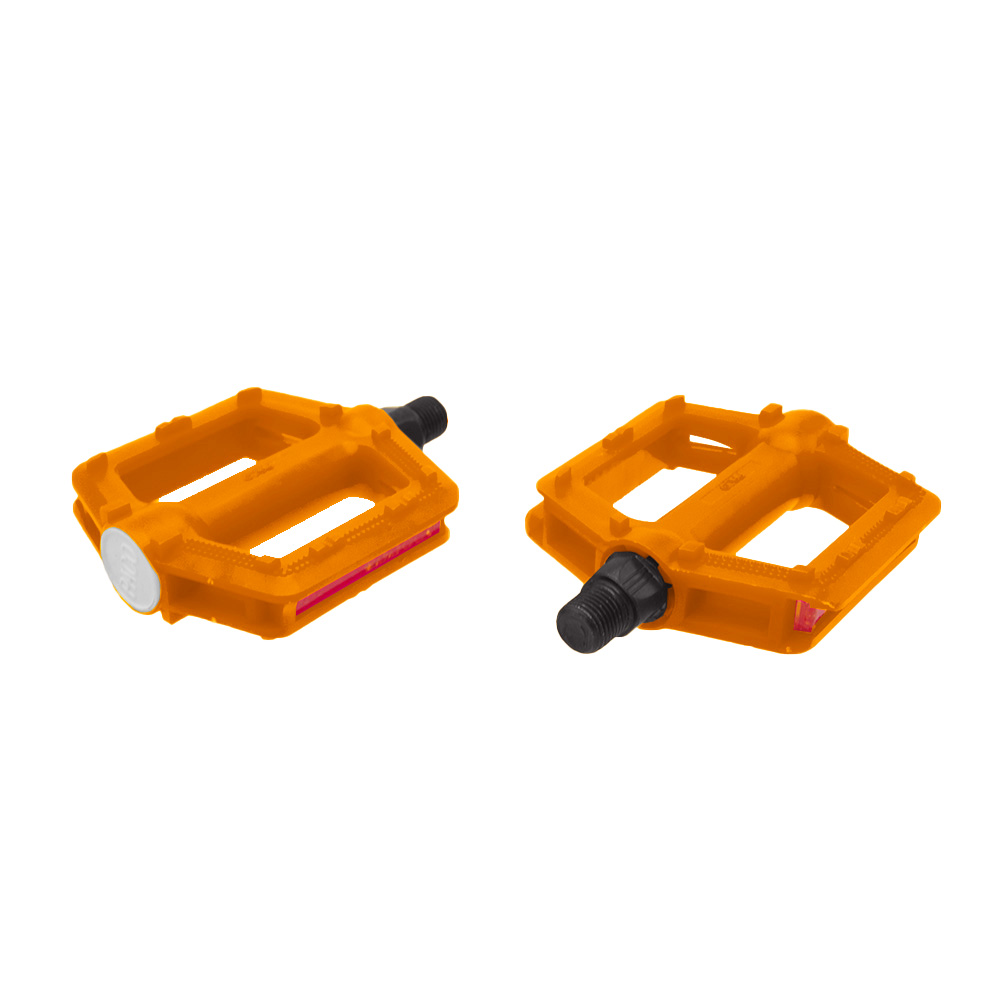 Pedal infantil 1/2 plataforma nylon laranja sem esfera