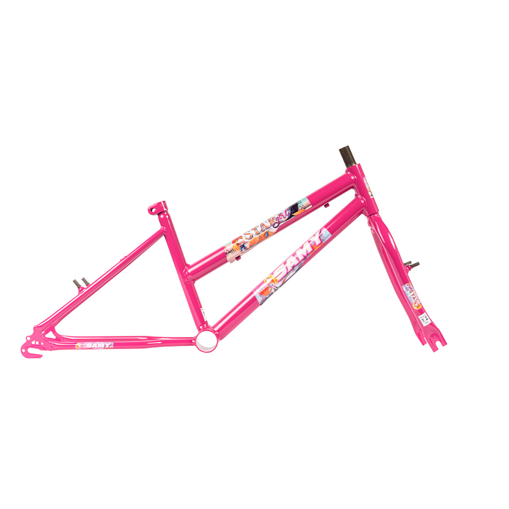 Quadro 16 mtb feminino stargirl pink com garfo