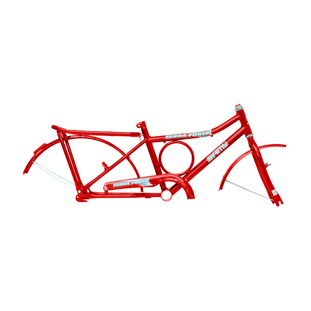 Quadro 26 terra forte vbrake vermelho com garfo