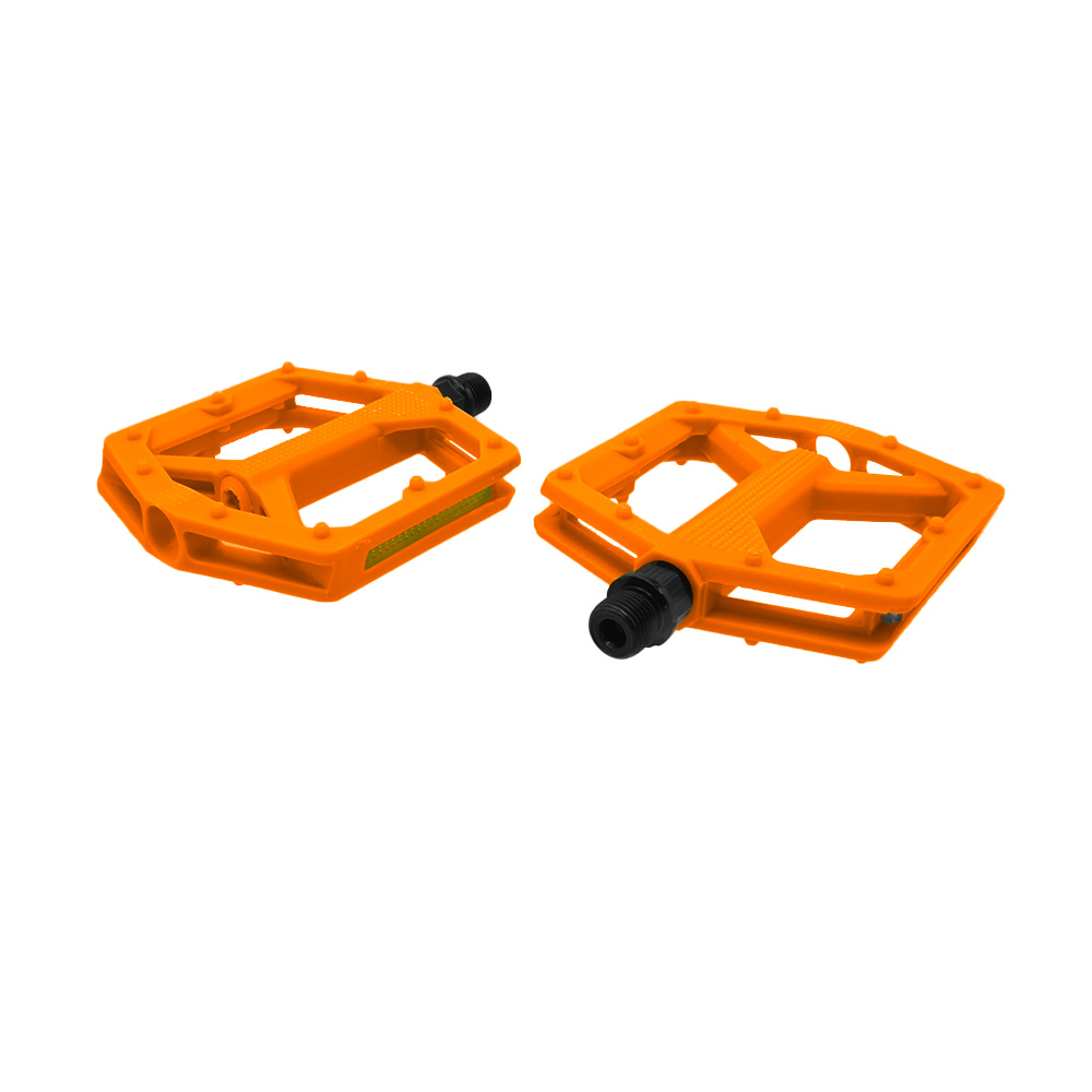 Pedal rider 9/16 plataforma nylon laranja com bucha du