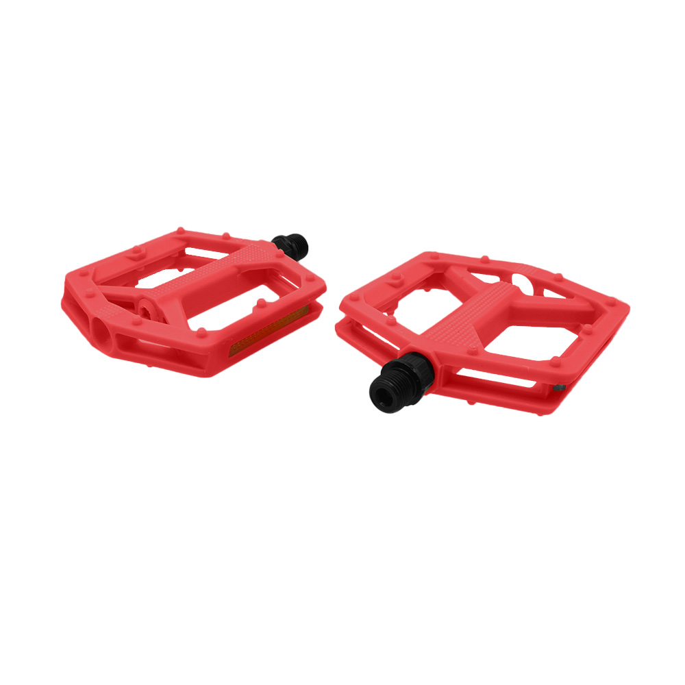 Pedal rider 9/16 plataforma nylon vermelho com bucha du