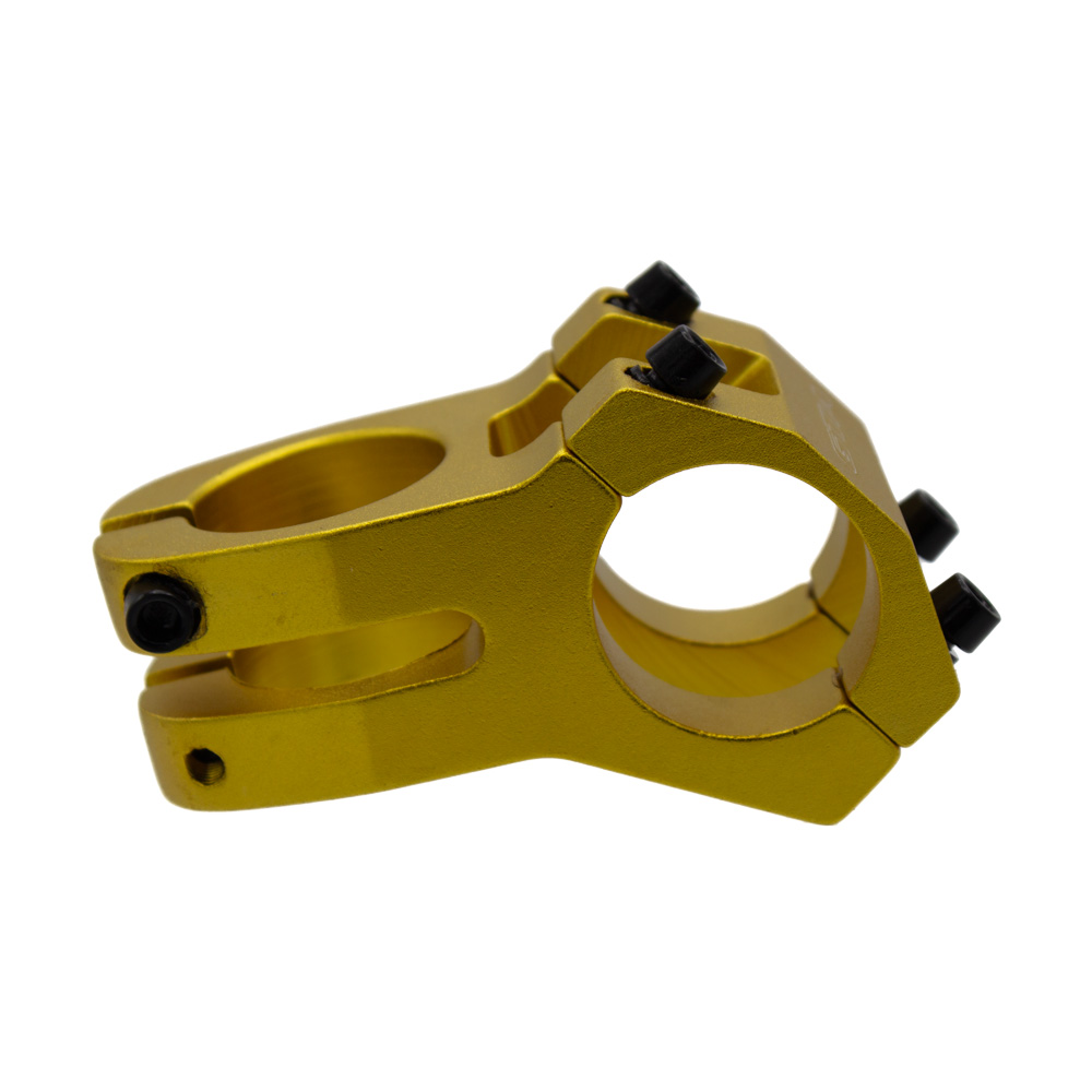 Suporte de guidão em alumínio aheadset 45mm 0° 31.8mm dourado