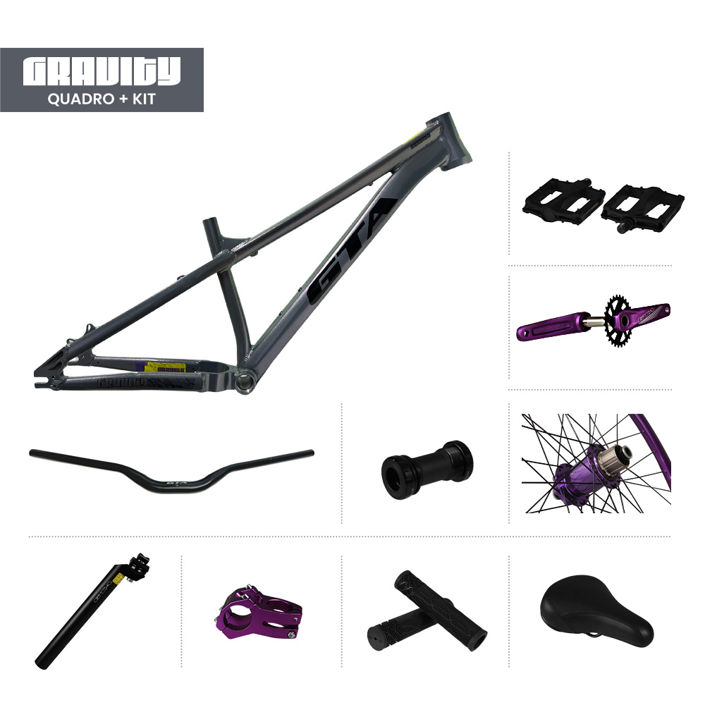 Kit bike freeride 26 gravity cinza