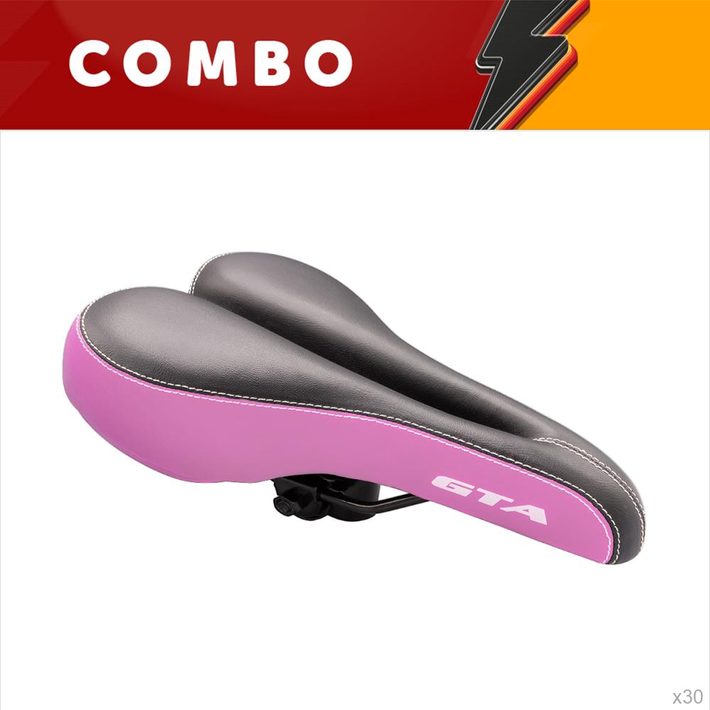 *super desconto* combo 30x selim gta mtb vazado costurado cor preto/rosa