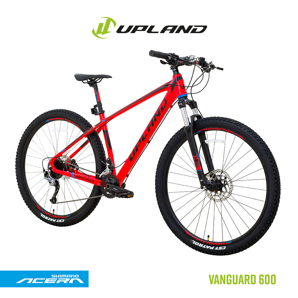 Bicicleta upland vanguard 600 29 alumínio tamanho 17,5 vermelho/preto 18v freio hidraulico acera+alivio