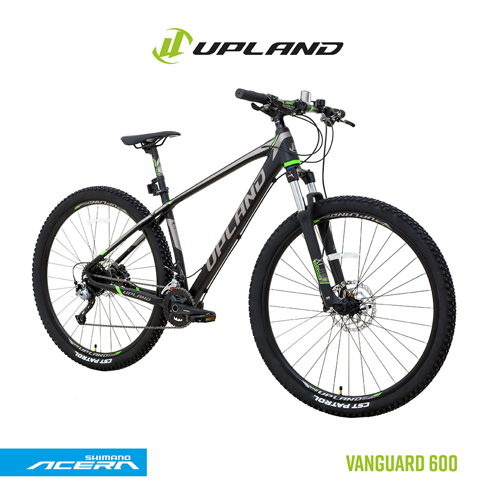Bicicleta upland vanguard 600 29 alumínio tamanho 17,5 preto/verde 18v freio hidraulico acera+alivio