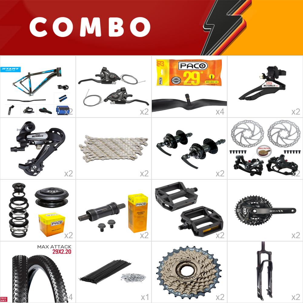 2x-kit-bike-start-2-------preto--azul-2-v-sunrun-freio-mec-nico--pedivela-alum---confira-os-itens